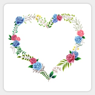 Floral heart Sticker